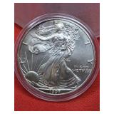 1997 UNC  Silver Eagle 1oz. Fine Silver Bullion
