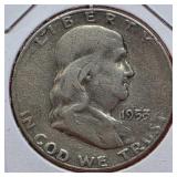 1953-S Franklin Silver Half Dollar