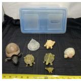 Hand carved agate turtle from Mexico, ceramic