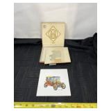 Ford T 1908 model cars on collector tiles.