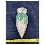 McCoy double tulip wall pocket vase in yellow and