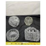 Faberge winter palace Crystal rose bowl, two