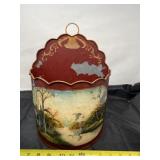 Hanging toleware duck scene planter with some