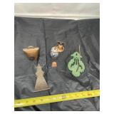 Cast iron green or Nate spike paper holder cast