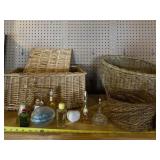 Avon perfume and baskets.