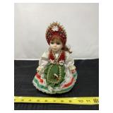 Collectible porcelain doll dressed in Hungarian