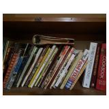 All cookbooks on shelf.