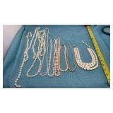 Pearl like necklaces some made in Japan one