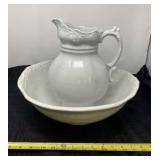Royal Ironstone China pitcher and bason set.