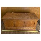 Cedar chest measures 46 inches wide x 20 inches