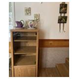 Stereo cabinet with pitcher and basins on top