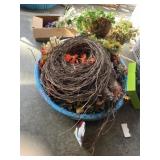 Plastic swimming pool full of the wreaths floral