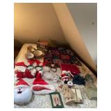 Christmas decorations with wall hanging quilt and