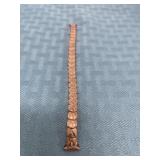 Copper expandable watchband with design, 6 inches