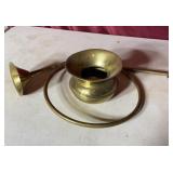 Brass Spittoon and horn decorative