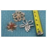 Vintage birches with rhinestones and pearls like