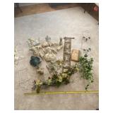 Angel and iron hanging decor.