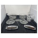 Clear, cut, glassware, picture, butter, dishes