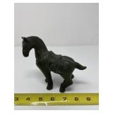 Cast iron Chang Dynasty style war horse statue.