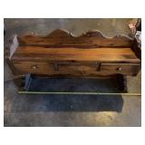 Wooden shelf 4 foot long with drawers, solid wood