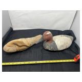 Deco duck and wood bamboo like duck