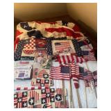 Fourth of July decorations flags, quilted hanging