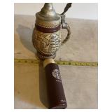 Avon handcrafted in Brazil Stein with sailboats