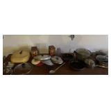 Pots and pans, lots of lids, Crofton sauce, pans,