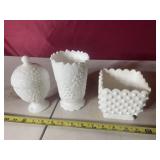 Imperial grapevine vase, Avon glassware with lid