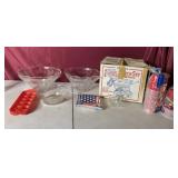 Punchbowl two of them with 12 anchor hocking cups