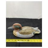 Hand carved wood duck.