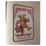 Metal American drummer, bear sign