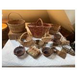 Assortment of wicker baskets