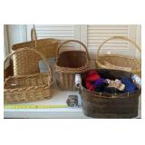 All baskets and socks in baskets.