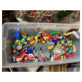 Tote of mega blocks