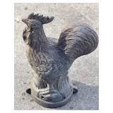 Cast iron rooster 14 inches tall may go on a post