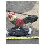 Rooster cast iron doorstop