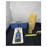 Sealed Czechoslovakia Liqueur and glass bottle