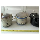 Three Crockpots.