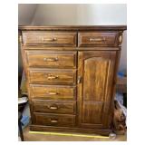 Solid pine wood dresser measures 46 inches wide x