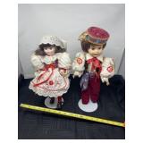 Vintage Czechoslovakia, boy and girl dolls