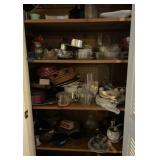 Contents of shelves buyer must box plates,