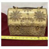 Leather handled keepsake box