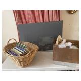 Quilting books with material cutter measure, and