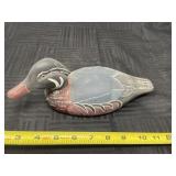 Wood painted duck 10 inches long