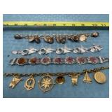 gold-toned nautical charm bracelet By Coro,