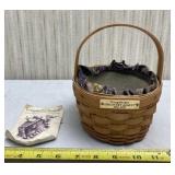 Longaberger basket with plastic and cloth liner