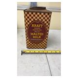 Kraft Chocolate Flavored Malted Milk tin.
