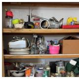 Contents of Shelves-Hardware, Thermostat, Toilet