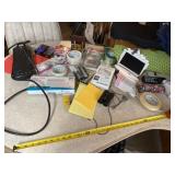 Office supplies, envelopes, tape and circuit